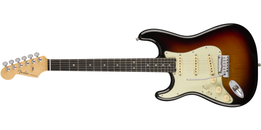 American Elite Stratocaster Left Handed, Ebony Fingerboard - 3 Tone Sunburst
