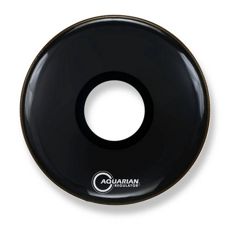 Regulator 24\'\' Bass Drumhead w/7\'\' Hole - Gloss Black