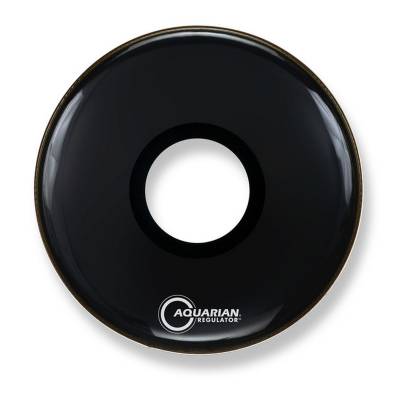 Aquarian - Regulator 24 Bass Drumhead w/7 Hole - Gloss Black