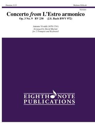 Eighth Note Publications - Concerto from LEstro armonico Op. 3 #9 - Vivaldi/Marlatt - 2 Trumpets/Keyboard