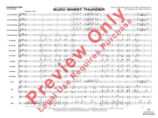 Such Sweet Thunder - Ellington/Strayhorn/Kamuf - Jazz Ensemble - Gr. 3.5