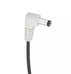 5.5mm x 2.1mm Pedal Power Cable, Reverse Polaritiy, Right Angle - White