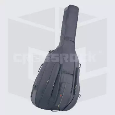 Crossrock CRSG107CH 1/2 formaat klassieke gitaar tas, 10 mm vulling, rugzak beschikbaar, donkergrijs (CRSG107CHGR