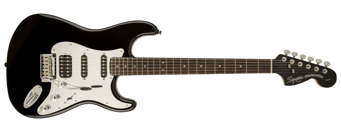 Squier Black And Chrome Standard Stratocaster HSS W/ Laurel