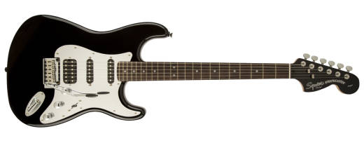 ギター Squier by Fender Bullet Stratocaster HSS Squier Black And Chrome Standard Stratocaster HSS W/ Laurel