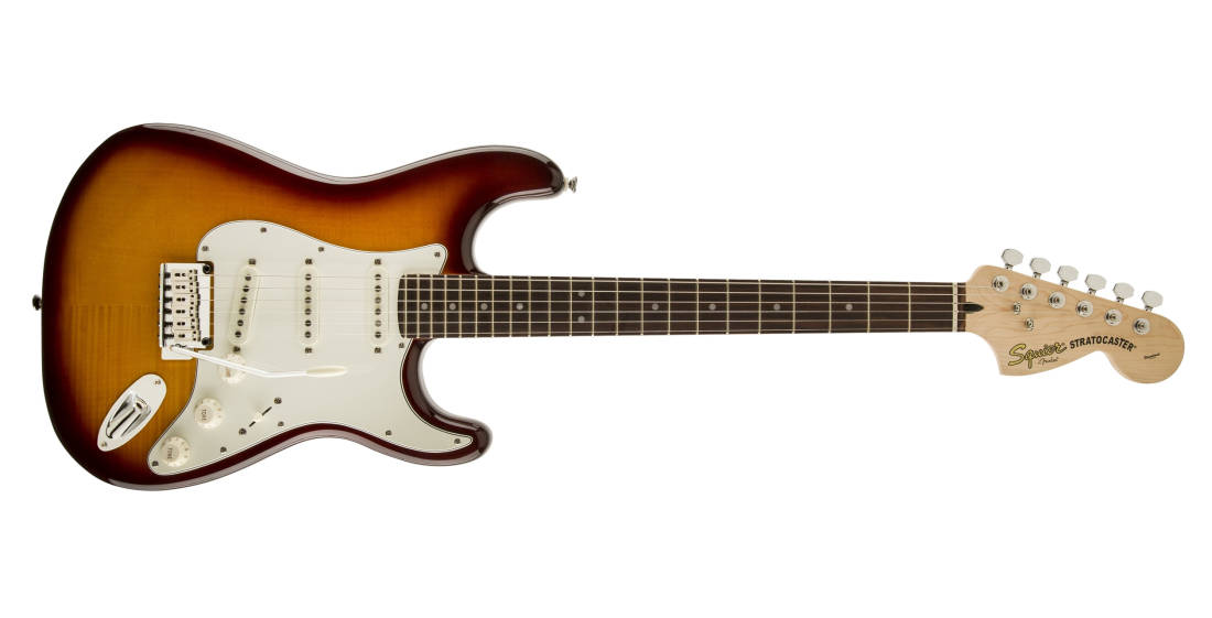 ギター Squier Standard Series Stratocaster Squier Standard Stratocaster FMT - Amber Sunburst | Long