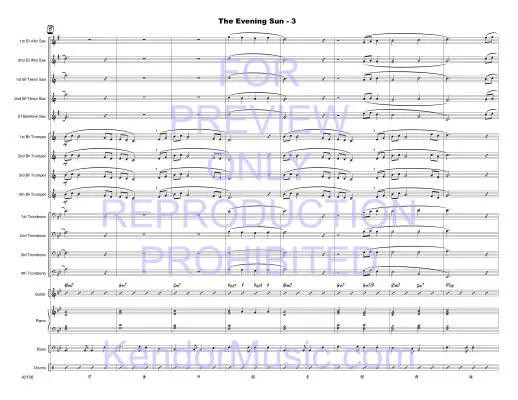 The Evening Sun - Beach/Shutack - Jazz Ensemble - Gr. Medium Easy