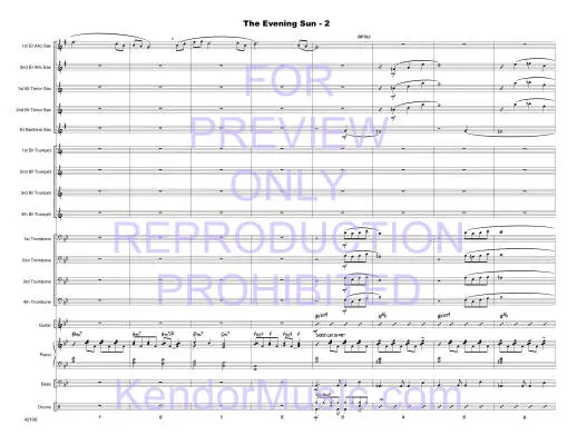 The Evening Sun - Beach/Shutack - Jazz Ensemble - Gr. Medium Easy