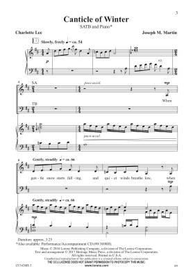 Canticle of Winter - Martin/Lee - SATB