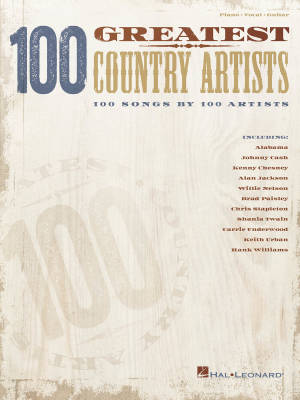 100 Greatest Country Artists - Piano/Vocal/Guitar - Book