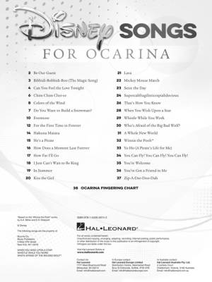 Disney Songs for Ocarina - Book