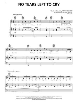No Tears Left to Cry - Grande - Piano/Vocal/Guitar - Sheet Music