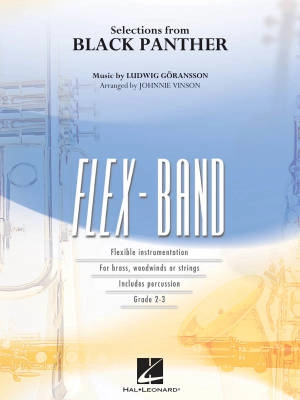 Hal Leonard - Selections from Black Panther - Goransson/Vinson - Concert Band (Flex-Band) - Gr. 2-3