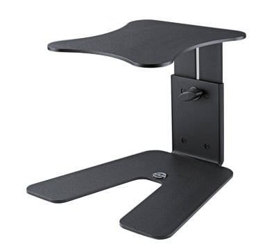 K & M Stands - Height-Adjustable Table Monitor Stand - Black