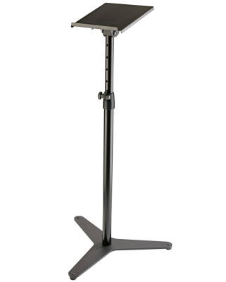 K & M Stands - Steel Monitor Stand w/ Tilting Tray - Black