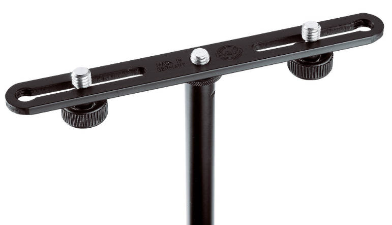 Stereo Microphone Mounting Bar - Black
