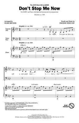 Don\'t Stop Me Now - Queen/Brymer - SATB