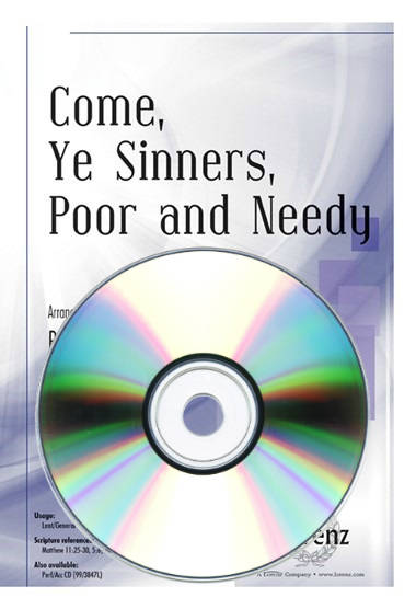 Come, Ye Sinners, Poor and Needy - Hart/Sharpe - Performance/Accompaniment CD