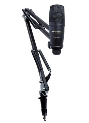 Marantz - Pod Pack 1 USB Mic w/ Broadcast Stand and Cable