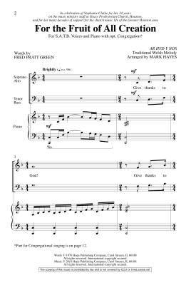 For the Fruit of All Creation - Green/Hayes - SATB