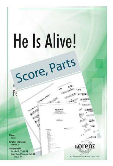 He Is Alive! - Choplin - Brass Quartet Accompaniment - Score/Parts