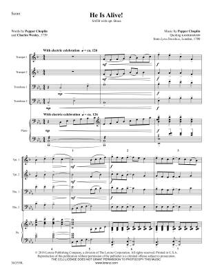 He Is Alive! - Choplin - Brass Quartet Accompaniment - Score/Parts