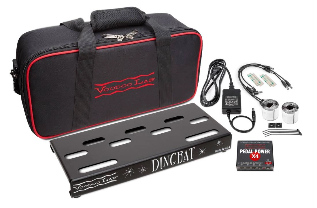 Dingbat TIny Pedalboard Power Package with Pedal Power X4