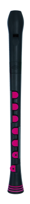 Recorder+ with Case - Baroque Fingering - Black/Pink
