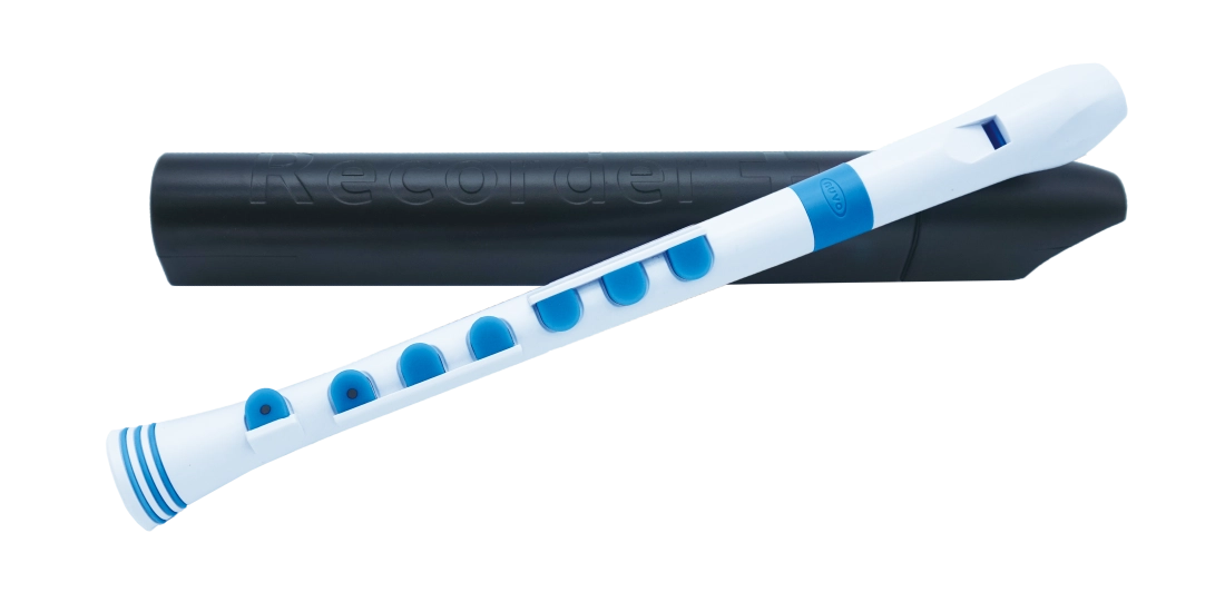 Recorder+ with Case - Baroque Fingering - White/Blue