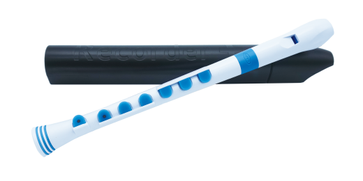 Recorder+ with Case - Baroque Fingering - White/Blue