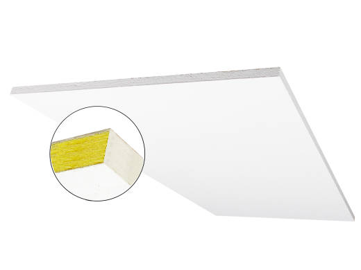 Primacoustic - Panneaux acoustiques StratoTile 24x48 T-Bar, bordures de finition - blanc (paquet de 6)