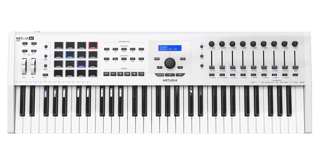 KeyLab MKII 61 Professional Keyboard Controller and Software - White