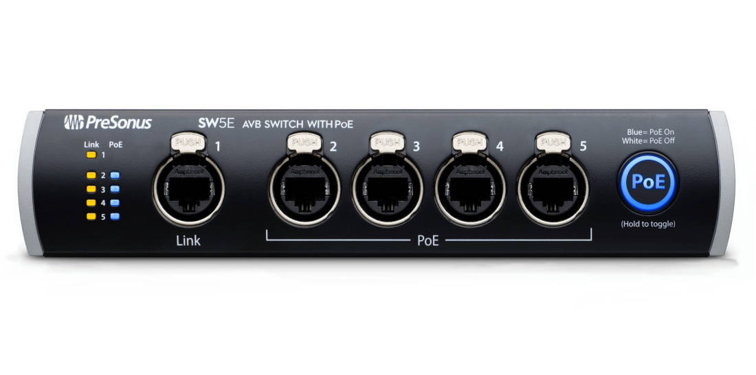 SW5E 5-Port AVB Switch w/ PoE
