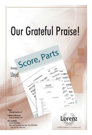 Our Grateful Praise! - Larson - Brass Quintet/Percussion Accompaniment - Score/Parts