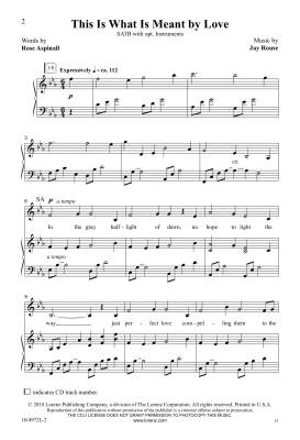 This Is What Is Meant by Love - Aspinall/Rouse - SATB