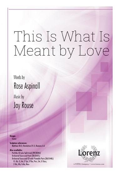 This Is What Is Meant by Love - Aspinall/Rouse - Orchestral Score/Parts on CD
