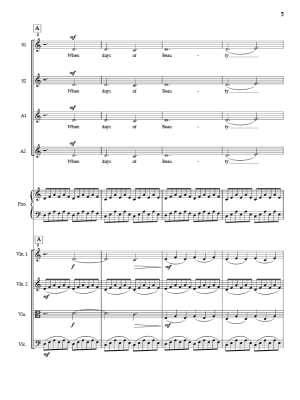 Days of Beauty - Bronte/Gjeilo - String Quartet Accompaniment - Score/Parts