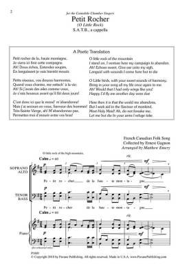 Petit Rocher - French Canadian/Emery - SATB