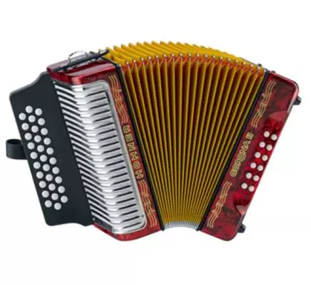Corona II Diatonic Accordion GCF - Red