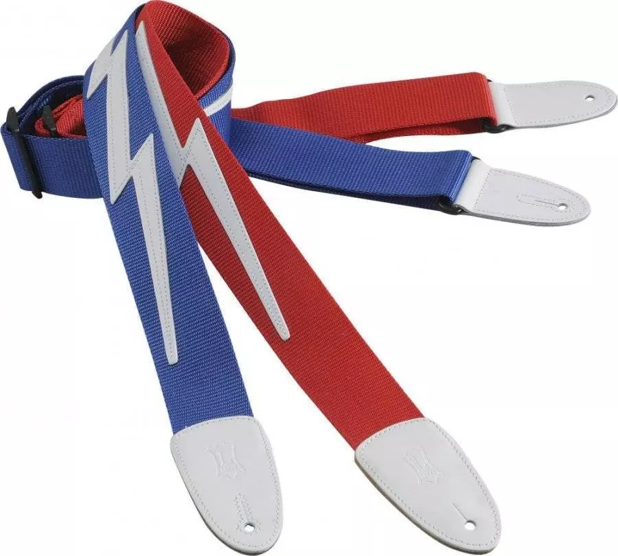 2 Inch Nylon Strap with Lightning Bolt - Red