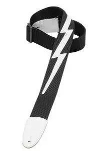 2 Inch Nylon Strap with Lightning Bolt - Black