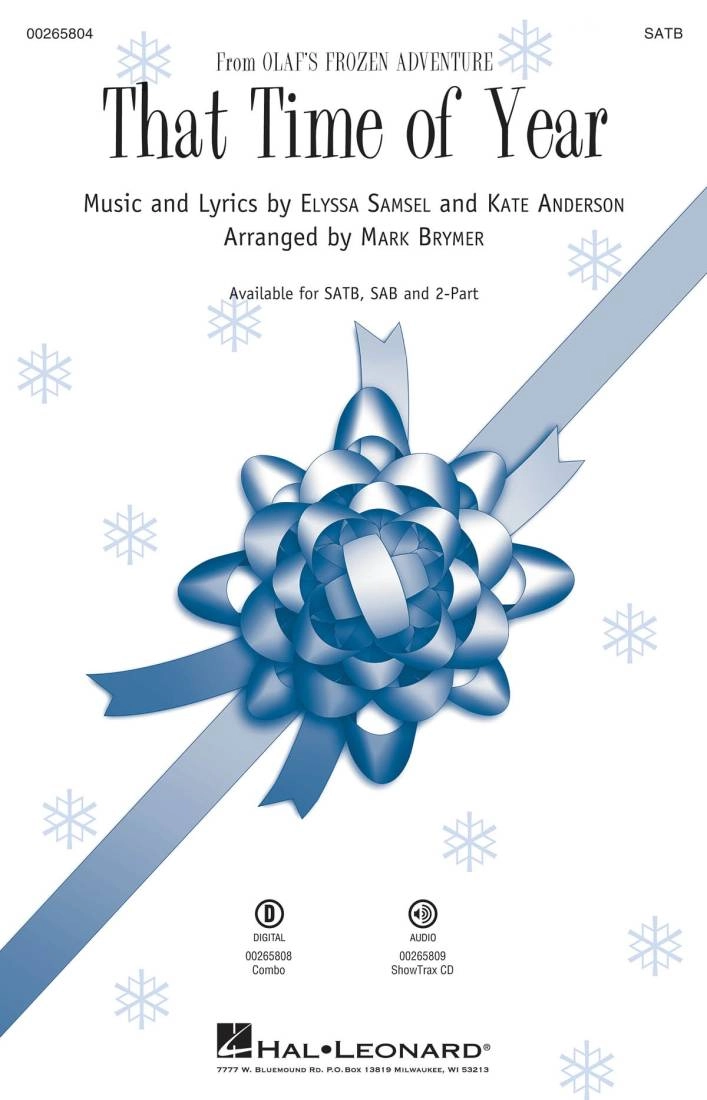 That Time of Year (from Olaf\'s Frozen Adventure) - Samsel/Anderson/Brymer - SATB