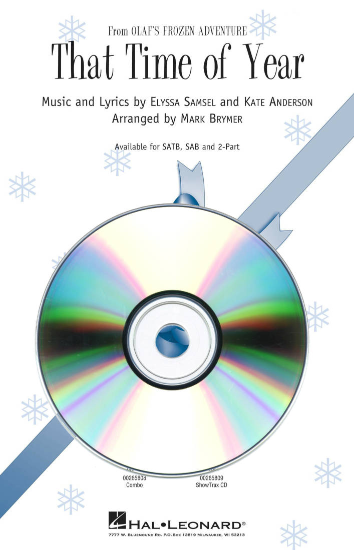 That Time of Year (from Olaf\'s Frozen Adventure) - Samsel/Anderson/Brymer - ShowTrax CD