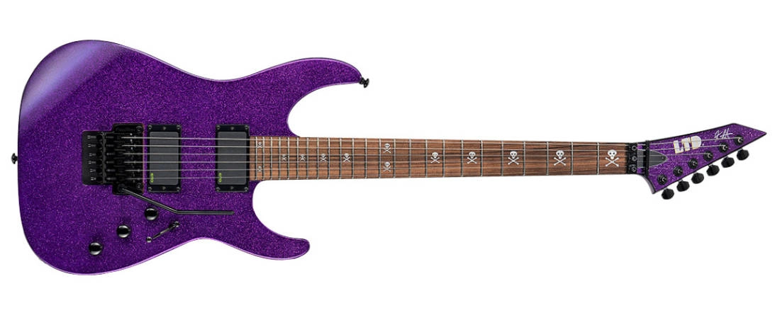 LTD KH-602 Kirk Hammett Signature Electric Guitar - Purple Sparkle