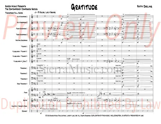Gratitude - Darling - Jazz Ensemble - Gr. Medium