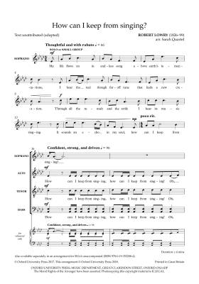 How Can I Keep From Singing? - Lowry/Quartel - SATB