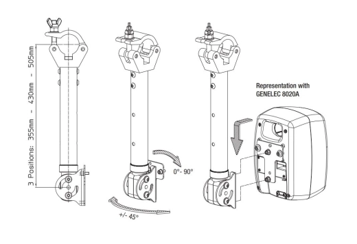 Adjustable Length Truss Mount Kit for Series 8010 - 8351