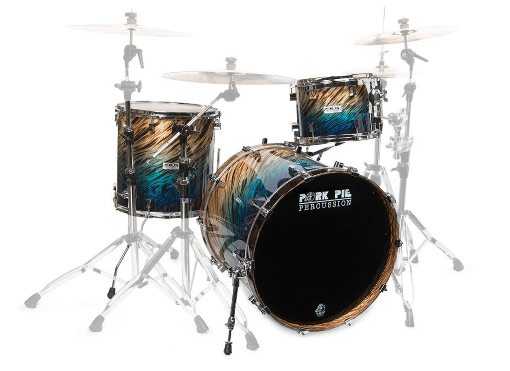 USA Custom Birch 3-Piece Shell Pack (22,12,16) - Blue Fade Dip