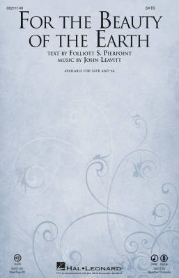 Hal Leonard - For the Beauty of the Earth - Pierpoint/Leavitt - SATB