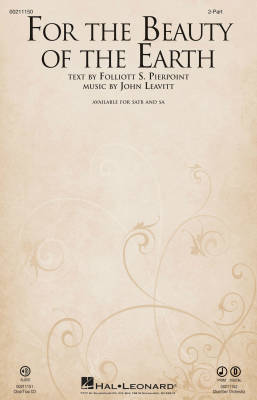 Hal Leonard - For the Beauty of the Earth - Pierpoint/Leavitt - 2pt